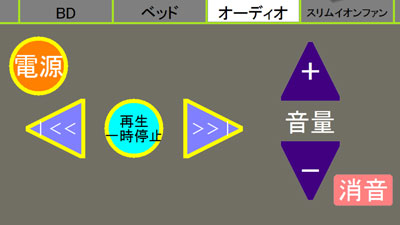 ボタンの背景色・形状・配置は変更可